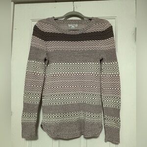 Kim Rogers Cozy Striped Sweater - Pink, Brown, Cream